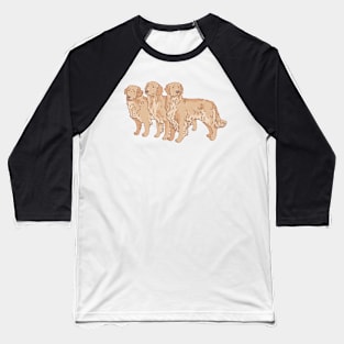 Golden Retriever Trio Baseball T-Shirt